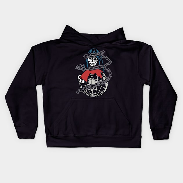 SKELL AND GLOBE Kids Hoodie by THE HORROR SHOP